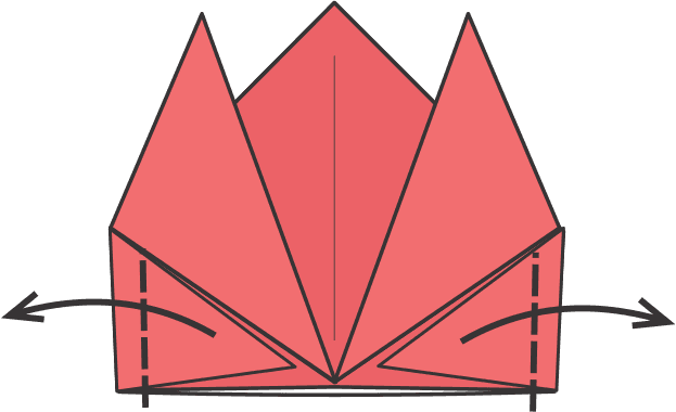 Fold Both Side Edges Back Along the Dotted Lines