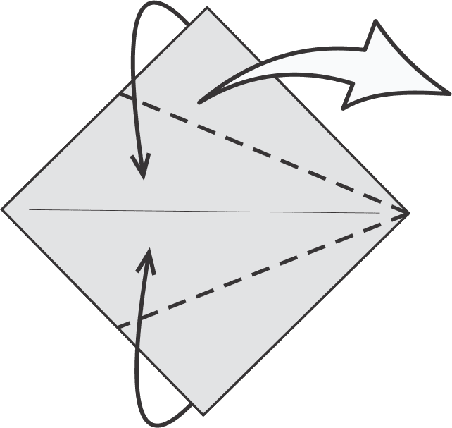 Fold Top and Bottom to the Middle Line