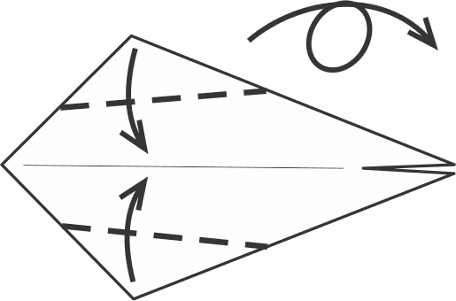 Flip the Model Over and Fold Sides to the Center