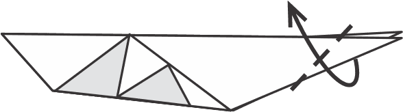 Fold the Tip to Create the Shark’s Tail