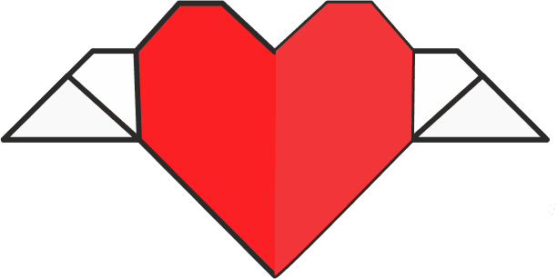 Finished Heart with Wings