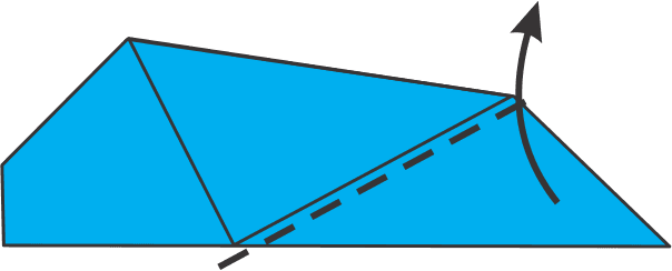 Fold the Right Tip Upward to Form the Tail