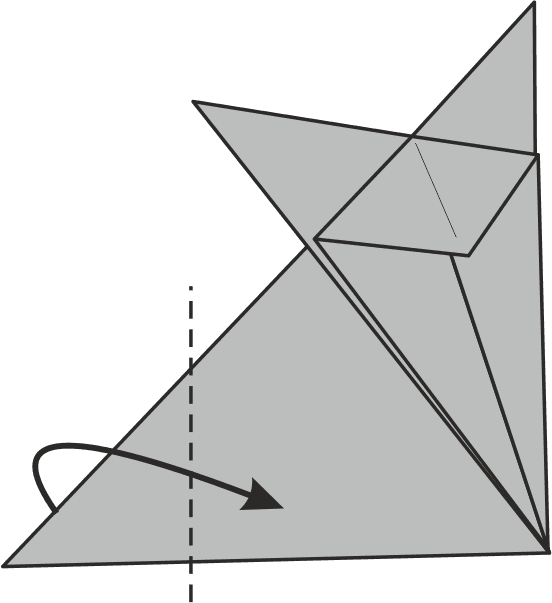 Fold the Bottom Tip to Create the Fox's Tail