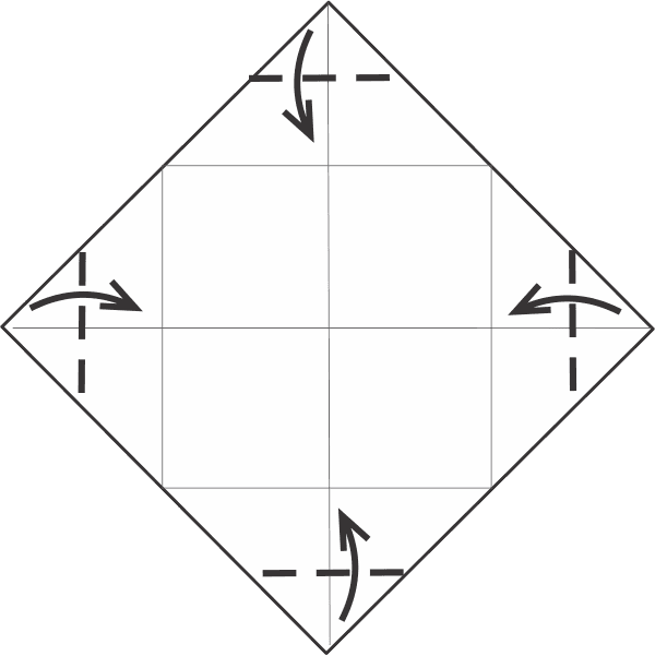 Fold Corners Into the Center Square