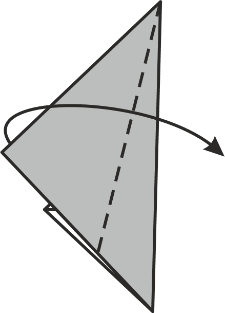 Fold the Tip to the Right Along the Marked Line