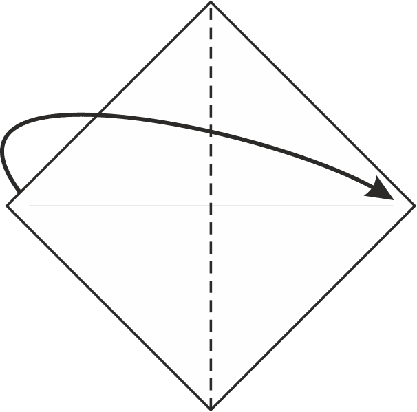 Fold the left side over to the right
