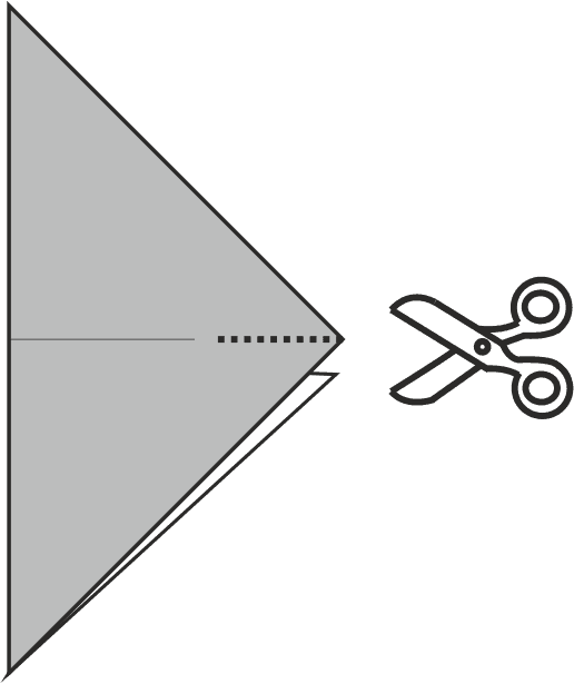 Trim the tip of the triangle