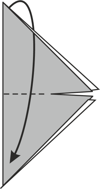 Fold the top half down