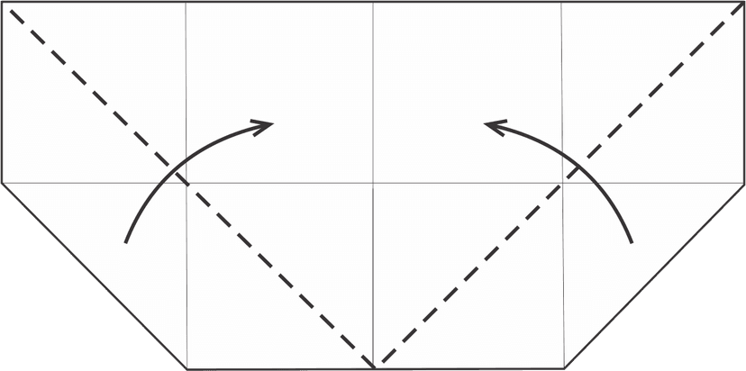 Fold Right and Left Sides Up Diagonally