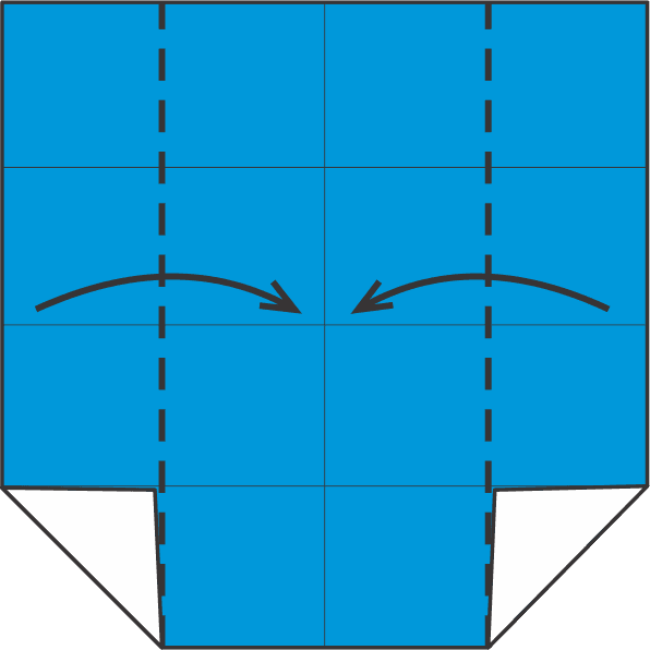 Fold Left and Right Edges to the Center