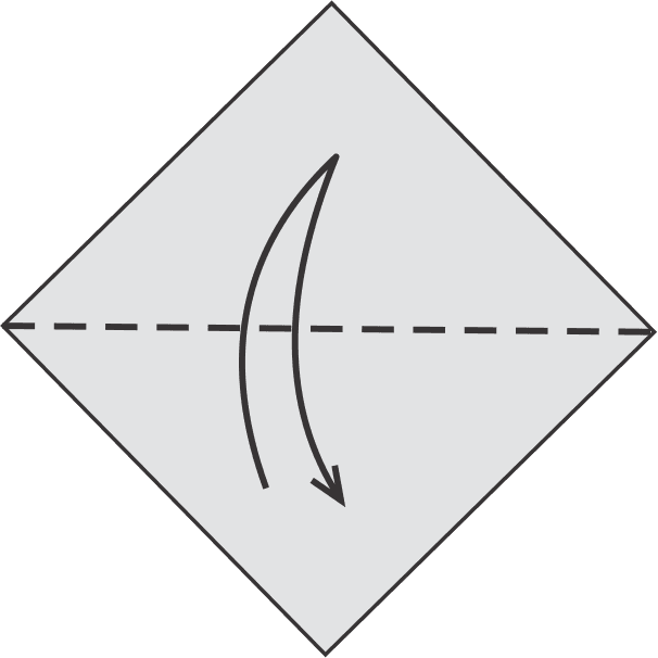Haz un pliegue diagonal