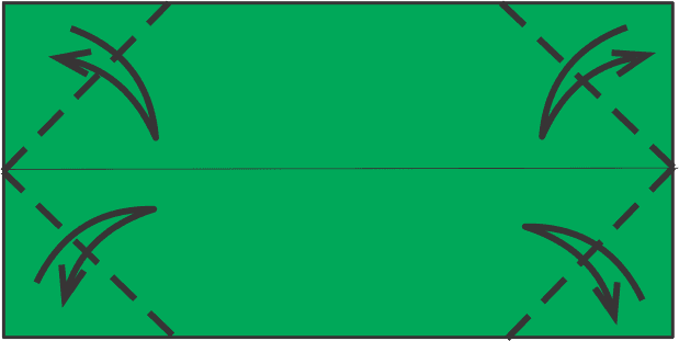 Fold All Corners to the Center Line