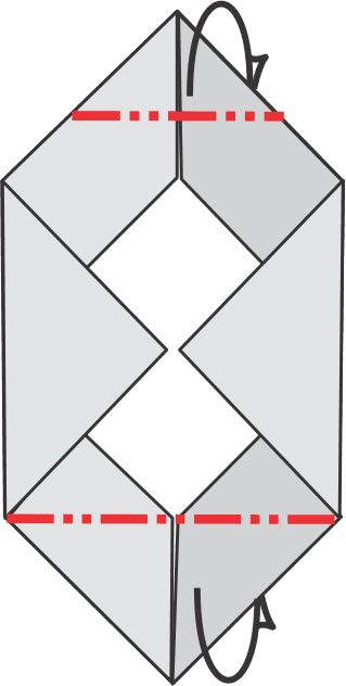 Fold Top and Bottom Behind the Model